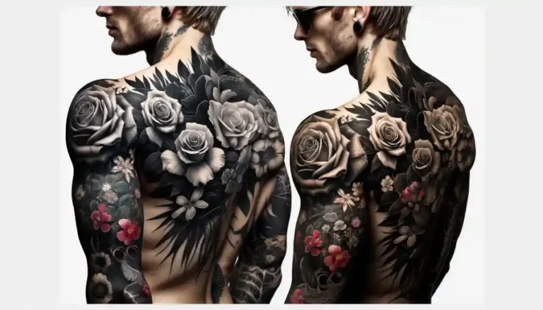 Cool Mens Floral Tattoo Designs: Shoulder Ideas & More