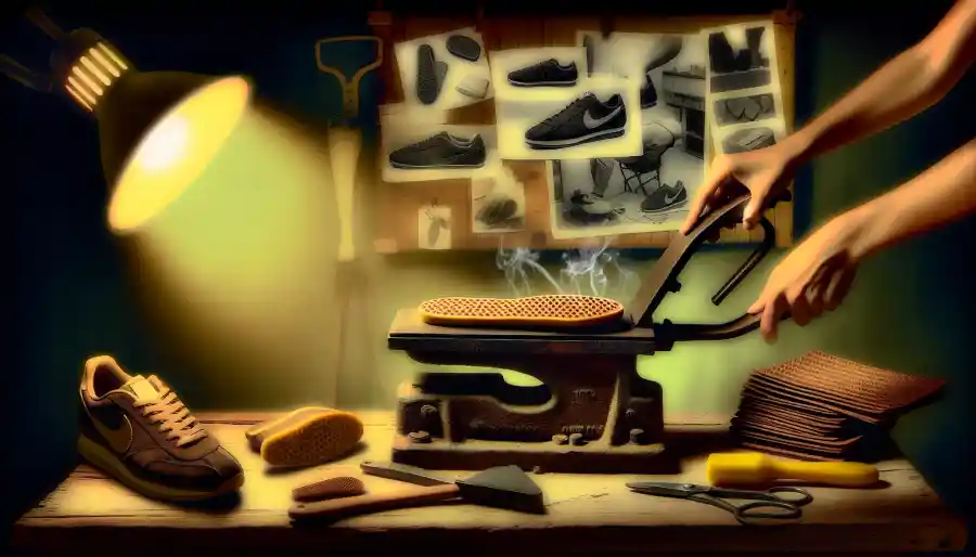 the first nike brand shoes were made with what kitchen gadget