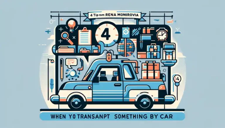 4 Tips from Rena Monrovia When You Transport Something by Car …