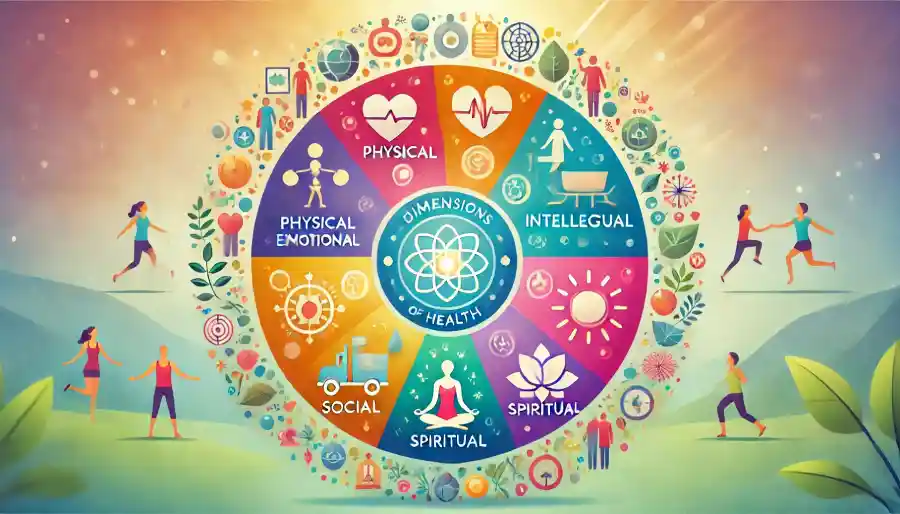 wellness is achieved when someone is at their best in all 6 dimensions of health.